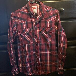 Levi's Men's Red Plaid Shirt